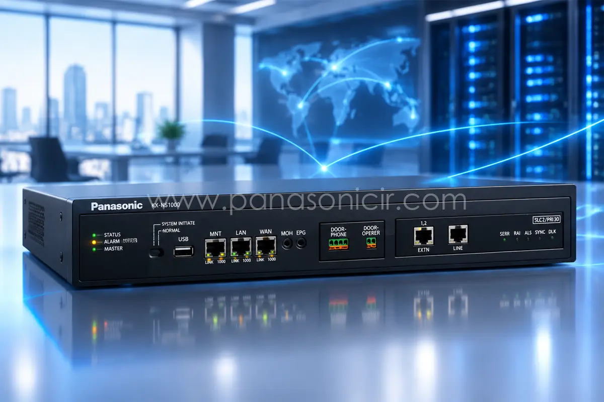 دستگاه سانترال پاناسونیک KX-NS1000 2 ساختار اتصال شعب و دفاتر سازمانی با پروتکل QSIG سانترال پاناسونیک KX-NS1000